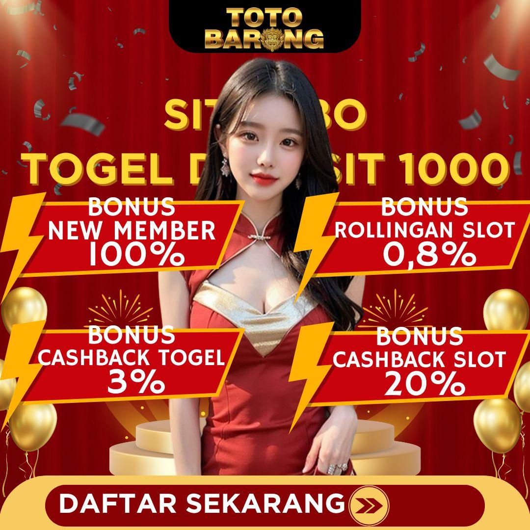 TOTOBARONG: Daftar Bo Togel Deposit 1000 Via Dana Situs Toto Barong Slot Togel Resmi Terpercaya 2025

